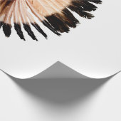 indiaans hoofdadres ( indian chi ) cadeaupapier (Hoek)