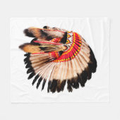 indiaans hoofdadres ( indian chi ) fleece deken (Voorkant (Horizontaal))