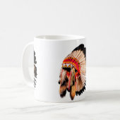 indiaans hoofdadres ( indian chi ) koffiemok (Voorkant links)