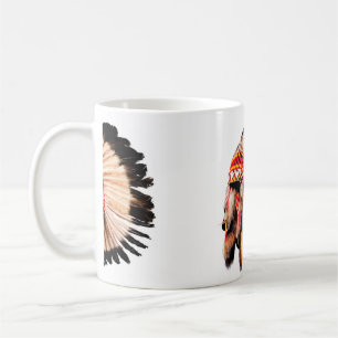 indiaans hoofdadres ( indian chi ) koffiemok