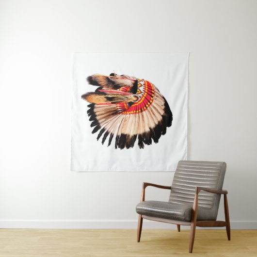 indiaans hoofdadres ( indian chi ) wandkleed (In Situ (horizontaal))