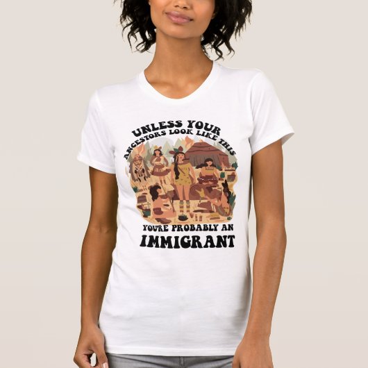 Indiaans hoofddeksel hoofdkamp t-shirt (Voorkant)