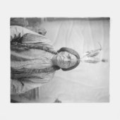 Indiaans icoon: Lakota leider Sitting Bull Fleece Deken (Voorkant (Horizontaal))