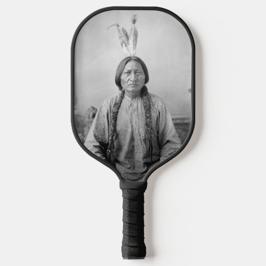 Indiaans icoon: Lakota leider Sitting Bull Pickleball Paddle (Voorkant)