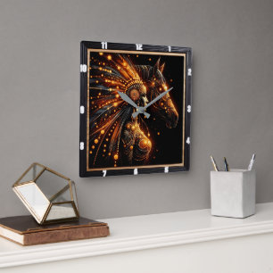 Indiaans Indiaans erfgoed Vierkante Klok