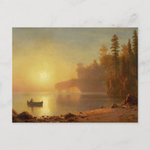 Indiaans kanaal door Albert Bierstadt Briefkaart