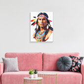 Indiaans Man Canvas Afdruk (Insitu (Woonkamer))