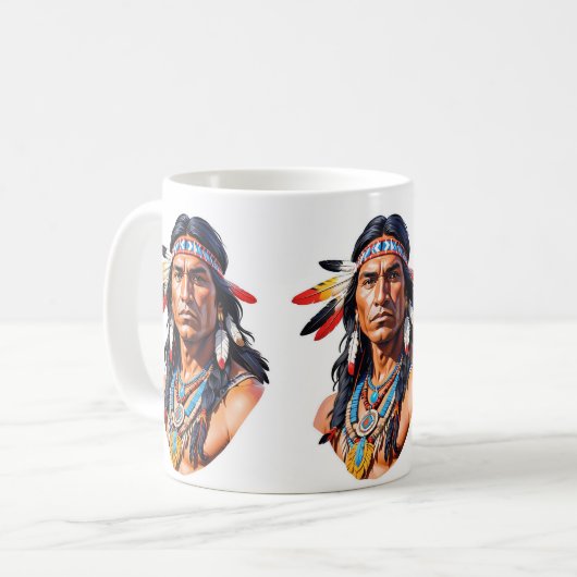 Indiaans Man Koffiemok (Voorkant links)