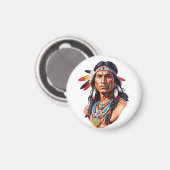 Indiaans Man Magneet (Voorkant / Achterkant)