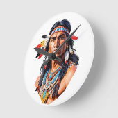 Indiaans Man Ronde Klok (Hoek)