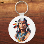 Indiaans Man Sleutelhanger (Voorkant)