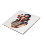 Indiaans Man Tegeltje (Zijkant)