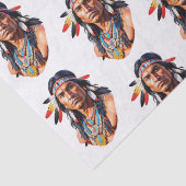 Indiaans Man Tissuepapier (Detail)