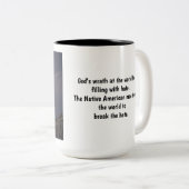 indiaans man tweekleurige koffiemok (Voorkant rechts)