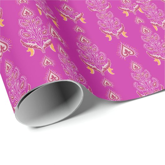 indiaans mandala roze kussen decor cadeaupapier (Rol Hoek)