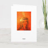 indiaans meisje Howgh Greetings Kaart (Achterkant)