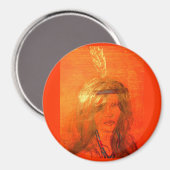 indiaans meisje magneet (Voorkant / Achterkant)