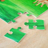 Indiaans meisje met bosdieren legpuzzel (Zijkant)