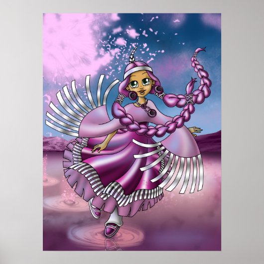Indiaans meisje poster (Voorkant)