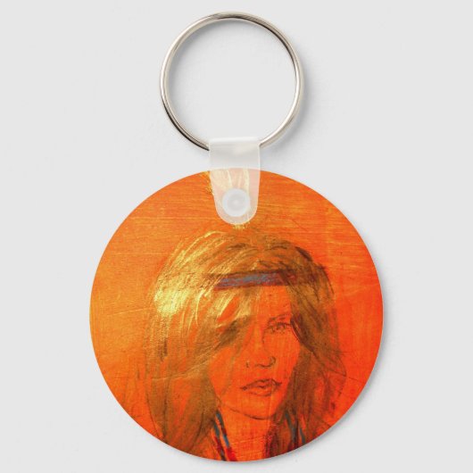 indiaans meisje sleutelhanger (Voorkant)