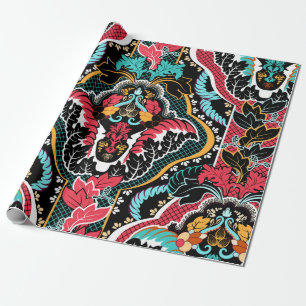  indiaans naadloos patroon. Floral behang Cadeaupapier