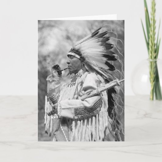 Indiaans opperhoofd Whirlwind Soldier, 1925 Kaart (Voorkant)