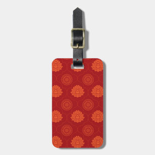 Indiaans patroon bagagelabel