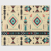 Indiaans patroon cadeaupapier (Vlak)