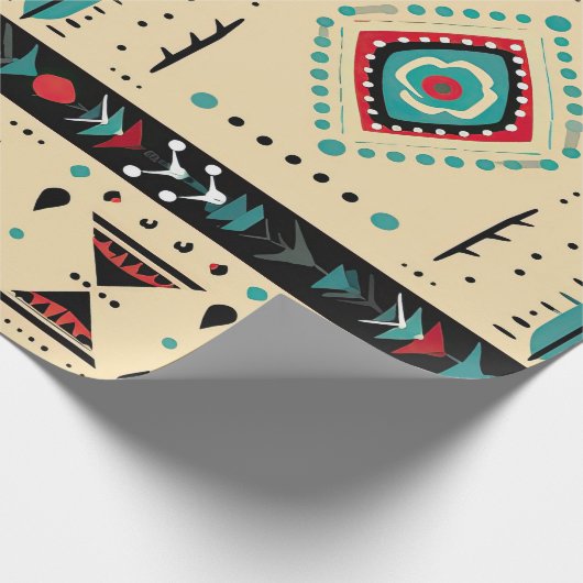 Indiaans patroon cadeaupapier (Hoek)