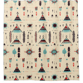 Indiaans patroon douchegordijn