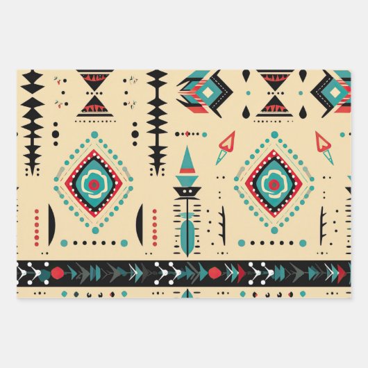 Indiaans patroon inpakpapier vel (Voorkant)