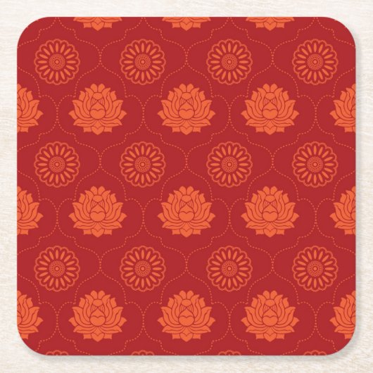 Indiaans patroon kartonnen onderzetters (Voorkant)