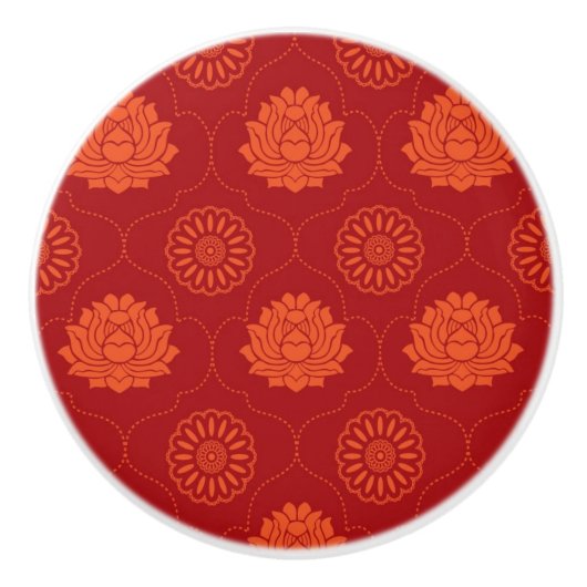 Indiaans patroon keramische knop (Voorkant)