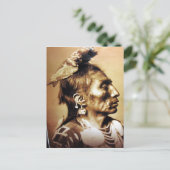 Indiaans  portret briefkaart (Staand voorkant)