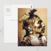 Indiaans  portret briefkaart (Voorkant / Achterkant)