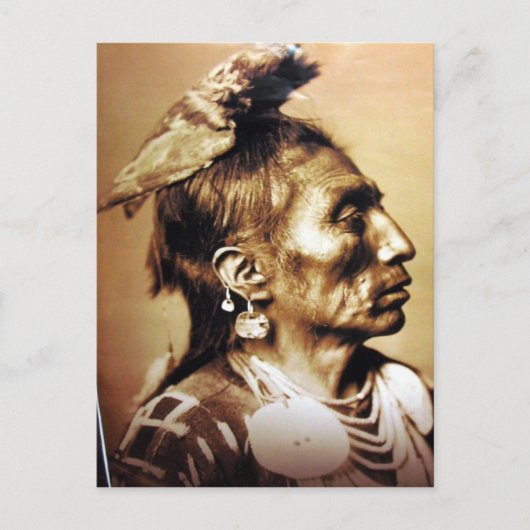 Indiaans  portret briefkaart (Voorkant)