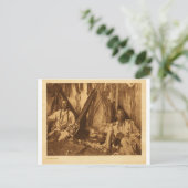 Indiaans  portret briefkaart (Staand voorkant)