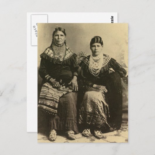 Indiaans  portret briefkaart (Voorkant / Achterkant)