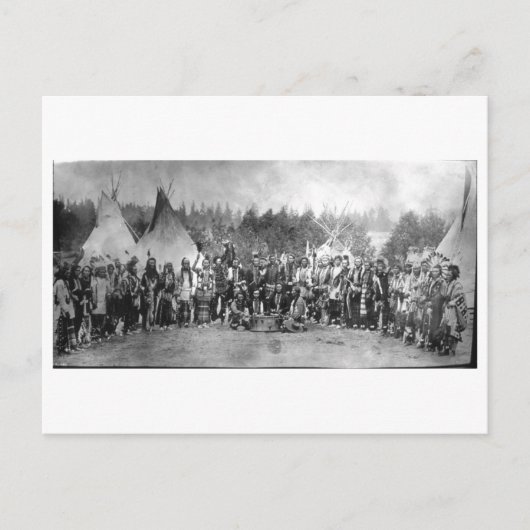 Indiaans  portret briefkaart (Voorkant)