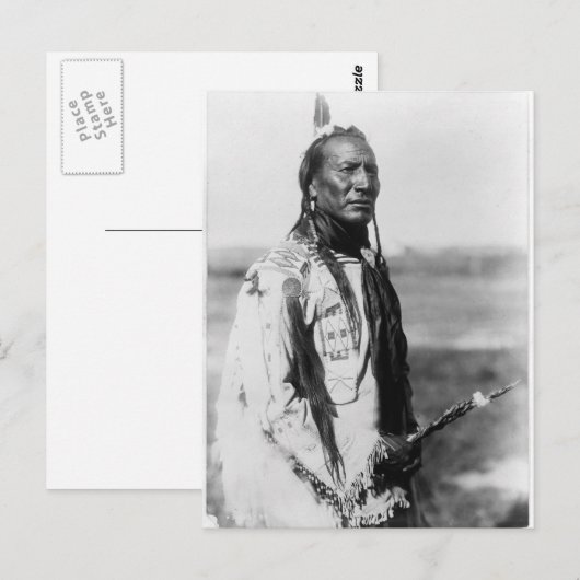 Indiaans  portret briefkaart (Voorkant / Achterkant)