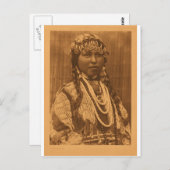 Indiaans  portret briefkaart (Voorkant / Achterkant)