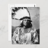 Indiaans  portret briefkaart (Voorkant / Achterkant)