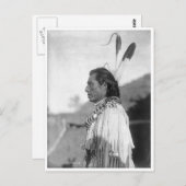 Indiaans  portret briefkaart (Voorkant / Achterkant)