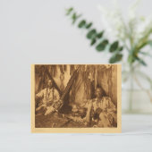 Indiaans portret briefkaart (Staand voorkant)