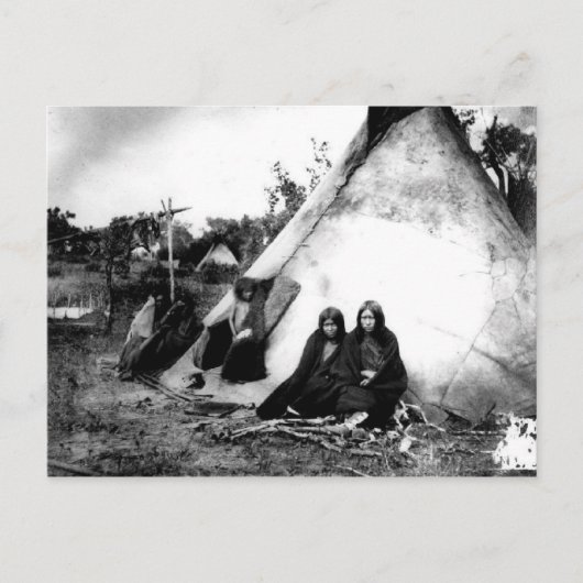 Indiaans  portret briefkaart (Voorkant)