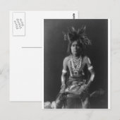 Indiaans  portret briefkaart (Voorkant / Achterkant)