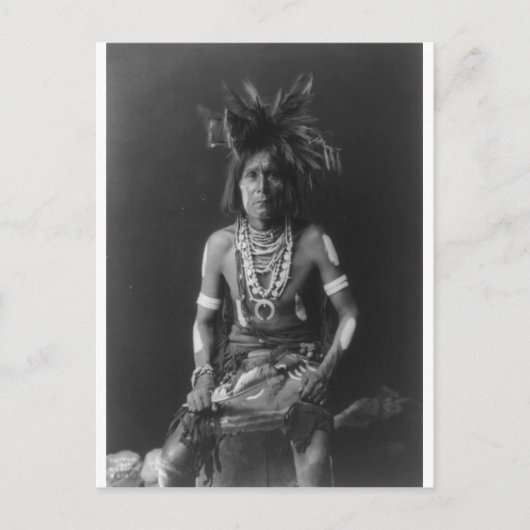 Indiaans  portret briefkaart (Voorkant)