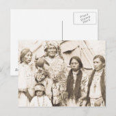 Indiaans  portret briefkaart (Voorkant / Achterkant)