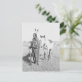 Indiaans  portret briefkaart (Staand voorkant)