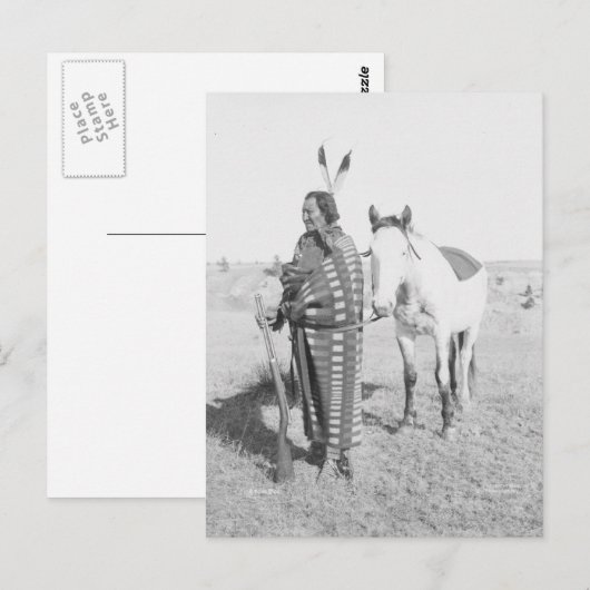 Indiaans  portret briefkaart (Voorkant / Achterkant)